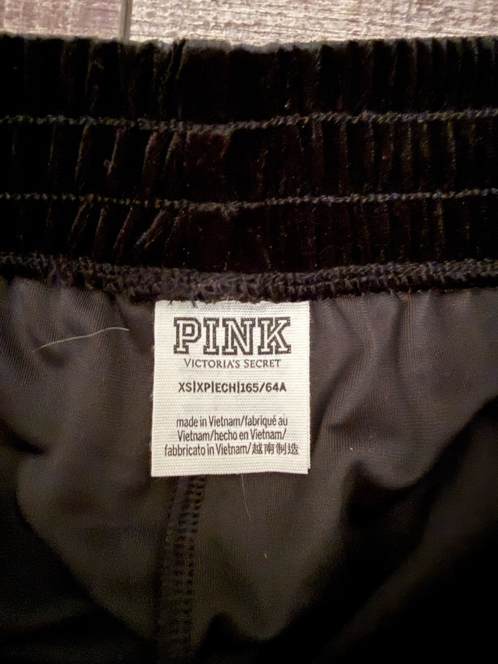 PINK Victoria's Secret Black Velour Sweatset with Rhinestone Logo - Picture 5 of 5